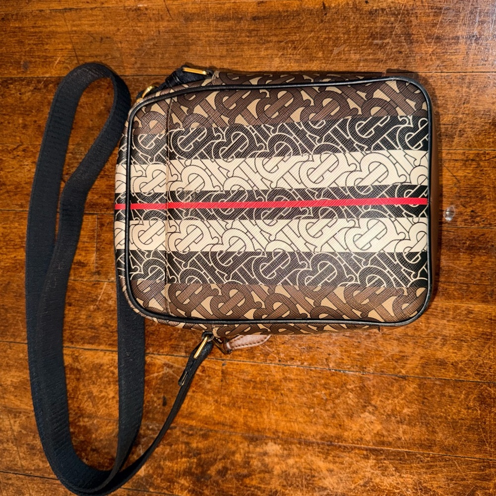Burberry Brown and Cream Crossbody Bag